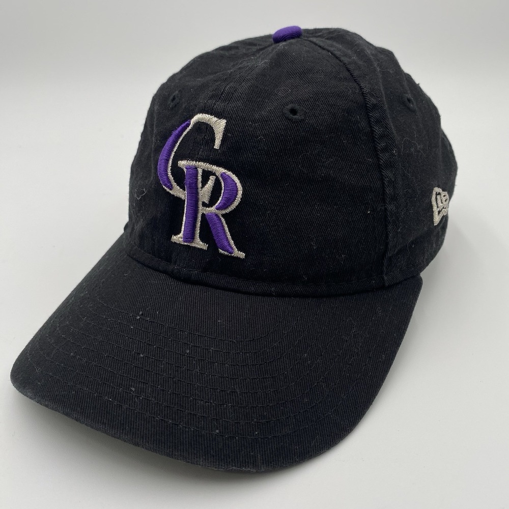 Colorado Rockies Youth Black Hat New Era 9twenty Strapback Adjustable VGC‎